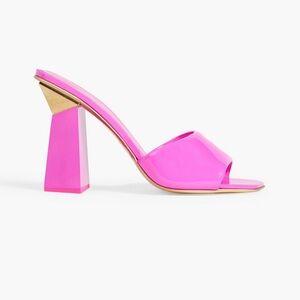 Valentino Garavani Pink and Gold Block Heel Sandals